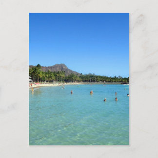 Cartão Postal Waikiki Beach and Diamond Head Crater, Hawaii