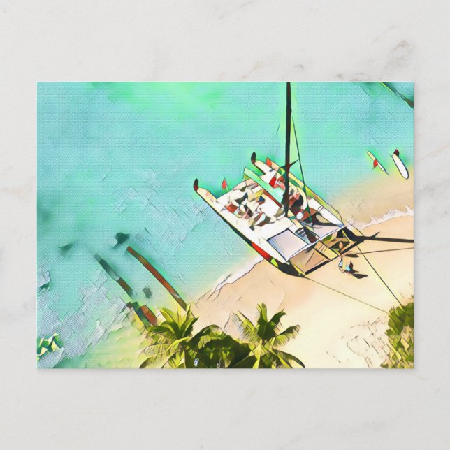 Cartão postal Waikiki Catamaran (Frente)