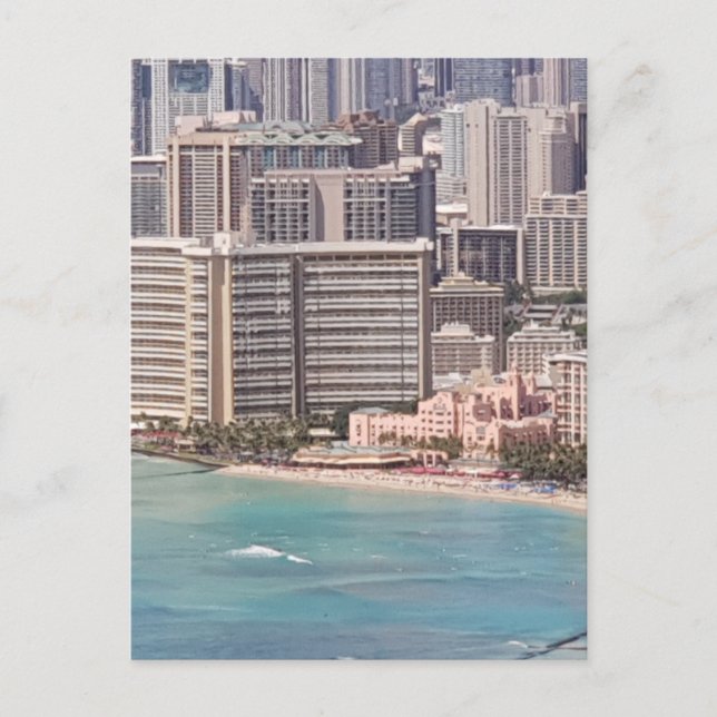 Cartão Postal Waikiki Hawaii (Frente)