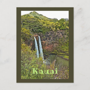 Cartão Postal Wailua Waterfall Em Kauai