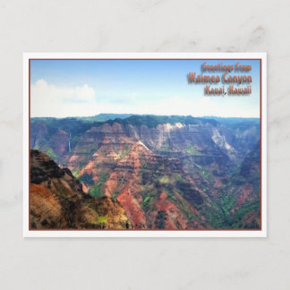 Cartão Postal Waimea Canyon, Kauai, Havaí Cartão-postal
