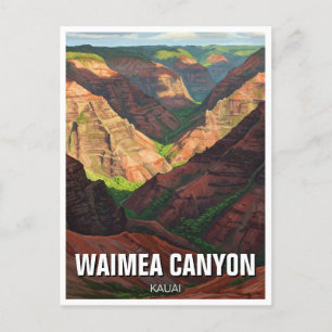 Cartão Postal Waimea Canyon Kauai Hawaii Viagem