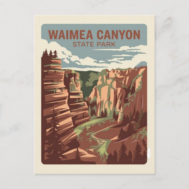 Cartão Postal Waimea Canyon State Park, Havaí (Frente)