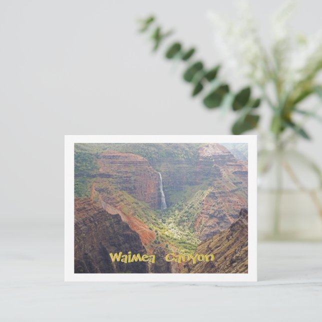 CARTÃO POSTAL, WAIMEA CANYON/WATERFALLS, KAUAI, HA (Em pé/Frente)