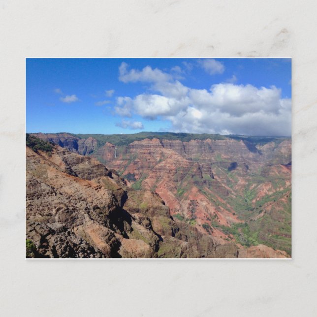 Cartão postal Waimea vale da ilha Kauai (Frente)