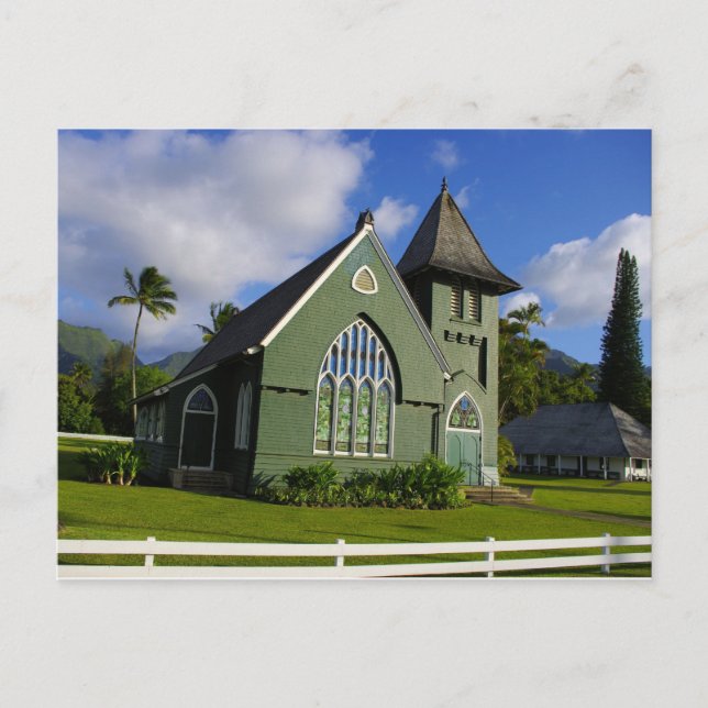 Cartão Postal Waioli Huiia Church - Kauai (Frente)