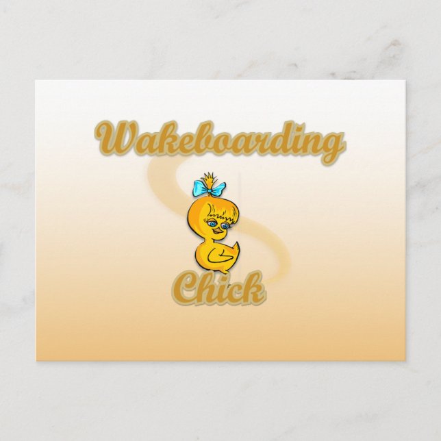 Cartão Postal Wakeboarding Chick (Frente)