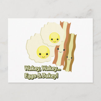 Cartão Postal wakey wakey ovos em bakey