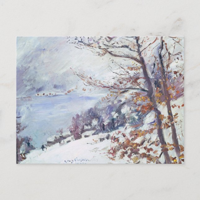 Cartão Postal Walchensee no inverno | Lovis Corinth (Frente)