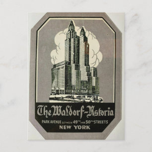 Cartão Postal Waldorf Astoria Park Ave. Nova Iorque
