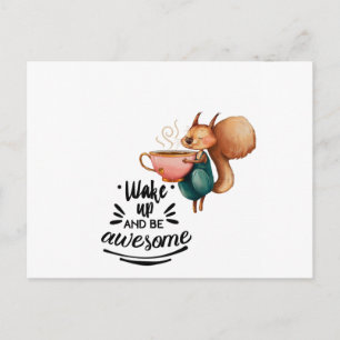 Cartão Postal Wale Up incrível Squirrel