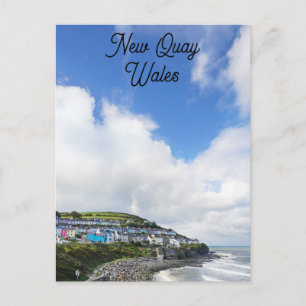 Cartão Postal Wales New Quay Welsh Beach Viagem