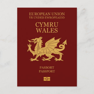 Cartão Postal Wales passport