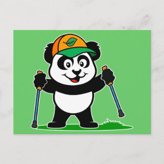 Cartão Postal Walking Panda
