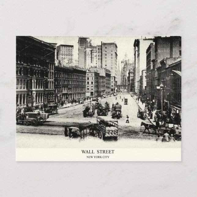 Cartão Postal Wall Street 1900 (Frente)