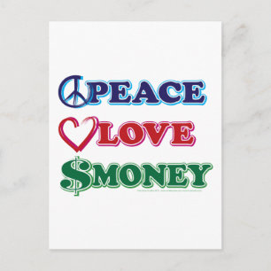Cartão Postal Wall Street/Peace Love Money