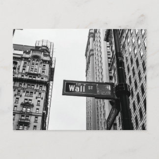 Cartão Postal Wall Street Preto e Branco