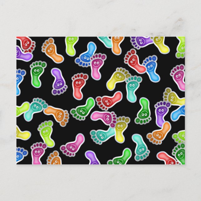 Cartão Postal Wallpaper de Pés Felizes (Frente)