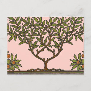 Cartão Postal Wallpaper Floral William Morris Tree Frieze