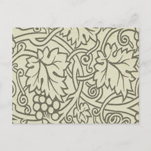 Cartão Postal Wallpaper William Morris Grapevine Sage