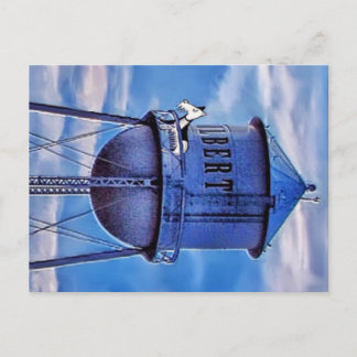 Cartão Postal Wallydog em uma Torre d'água