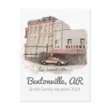 Cartão postal Walmart aquarela