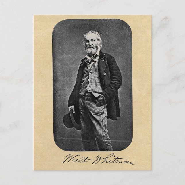 Cartão Postal Walt Whitman, 41 anos, Retrato (Frente)