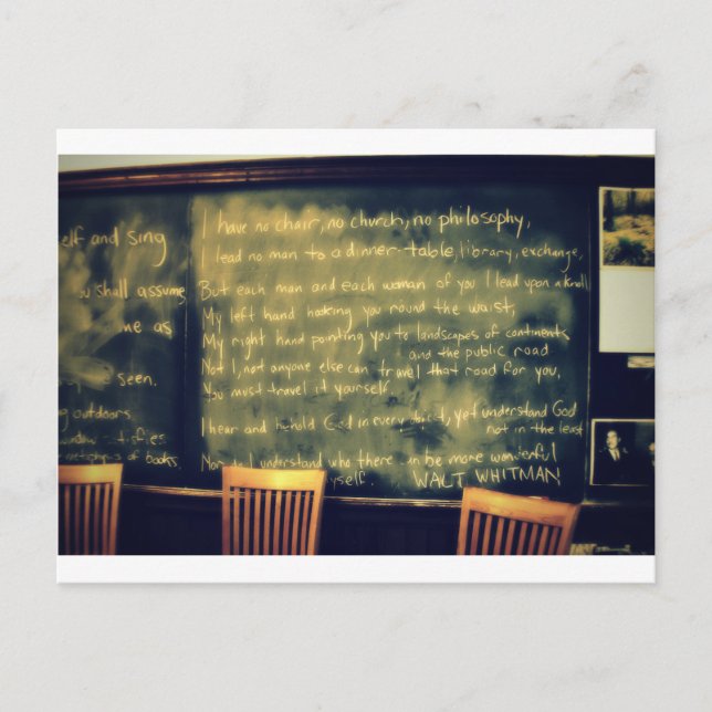 Cartão Postal walt whitman Cote (Frente)