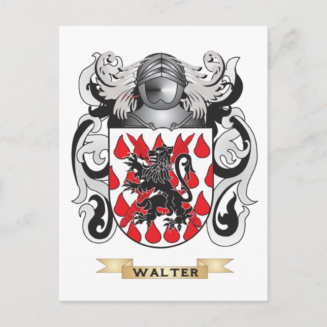 Cartão Postal Walter Family Crest (Casaco de armas) (Frente)