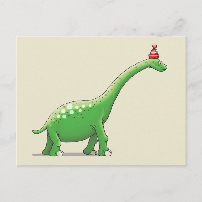Cartão Postal Walter o dinossauro de pescoço longo (Frente)