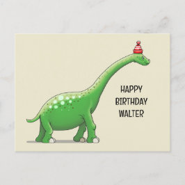 Cartão Postal Walter, o Dinossauro do Pescoço Longo