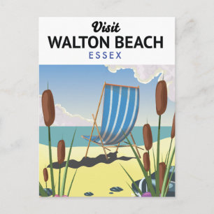 Cartão Postal Walton Beach, poster de viagens de Essex Seaside