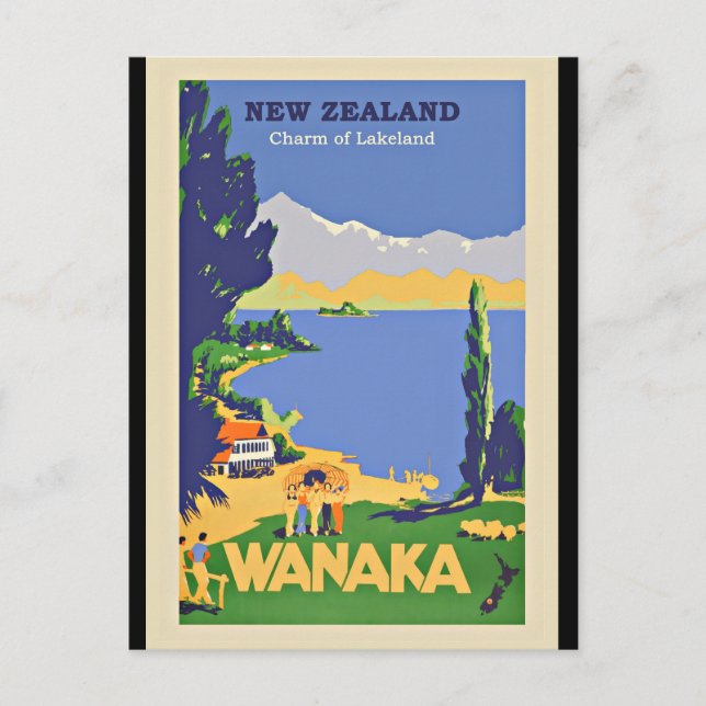 Cartão Postal Wanaka, Nova Zelândia (Frente)
