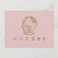 Wander Viagem Cote e Globo em Blush e Dourado