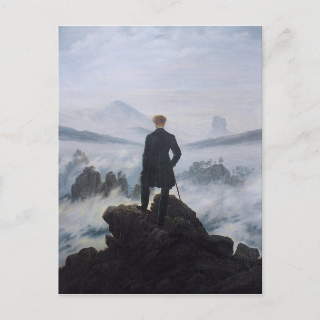Cartão Postal Wanderer above the Sea of Fog (Frente)