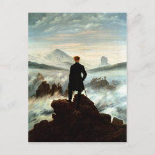 Cartão Postal Wanderer Acima do Mar de Nevoeiro, Caspar Friedric