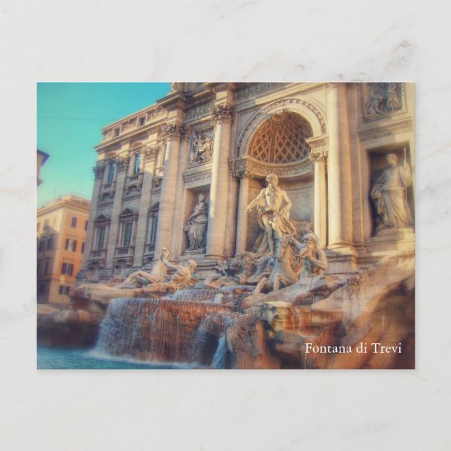 Cartão Postal Wanderlust - Fontana di Trevi / Trevi Fountain (Frente)