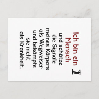 Cartão Postal WandlungDesign - Mensch - Körper