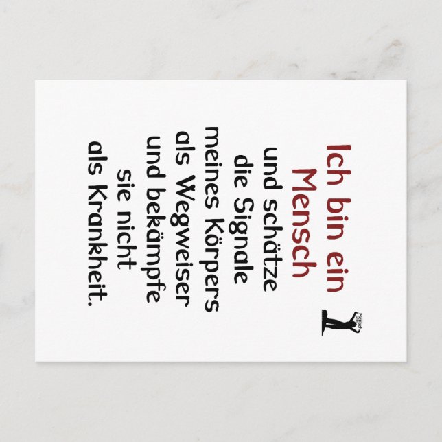 Cartão Postal WandlungDesign - Mensch - Körper (Frente)