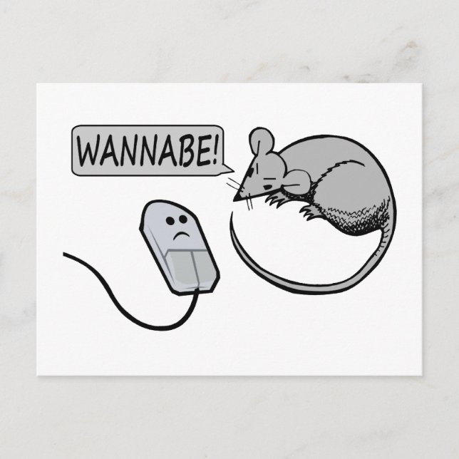Cartão Postal Wannabe do mouse do computador (Frente)