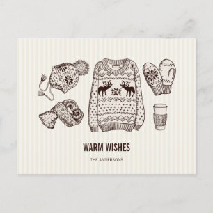 Cartão postal Warm Wish Holiday Essentials
