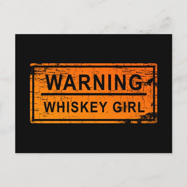 Cartão Postal Warning - Whiskey Girl (Frente)