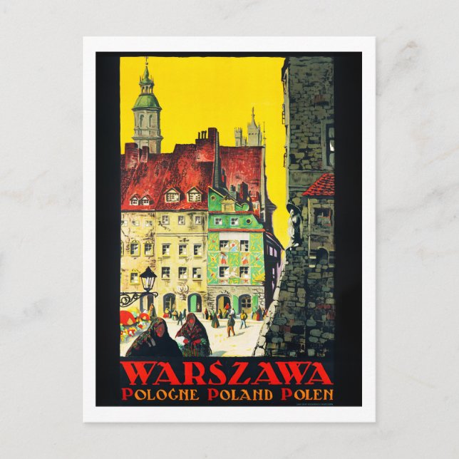 Cartão Postal Warszawa - Polônia (Frente)