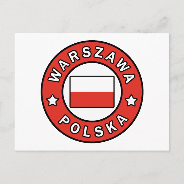 Cartão Postal Warszawa Polska (Frente)