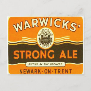 Cartão Postal Warwick Strong Ale