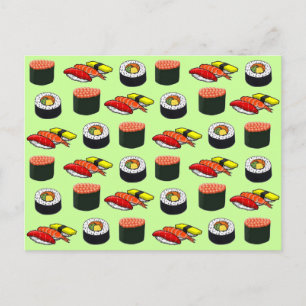 Cartão Postal Wasabi Green Sushi
