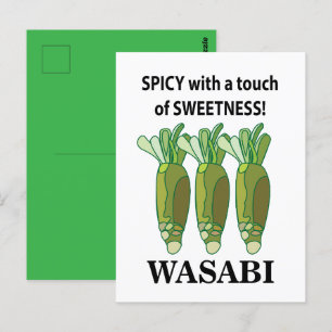 Cartão Postal Wasabi Picante Com Um Toque De Doçura Wasabi