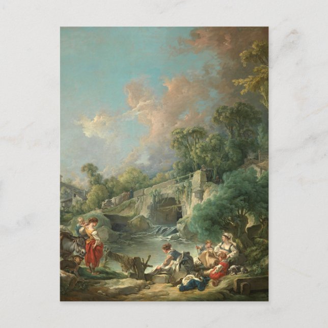Cartão Postal WasherWomen - François Boucher (Frente)