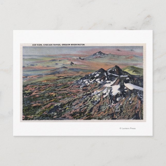 Cartão Postal Washington - Aéreo da Gama de Cascata (Frente)