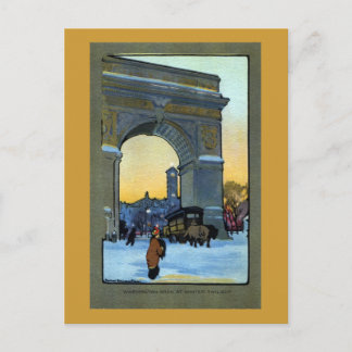 Cartão Postal Washington Arch no Winter Twilight